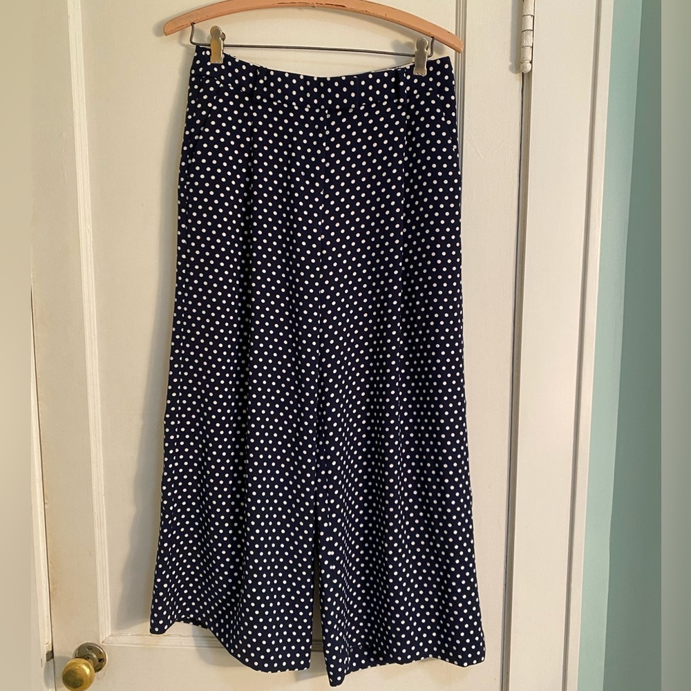 Michael Kors Polka Dot Wide Leg Palazzo Pants